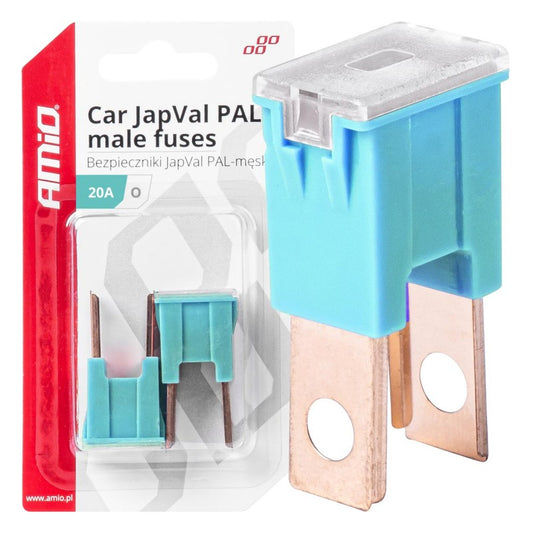 Siguranțe auto JAPVAL PAL tată 2 buc. 20A AMIO-03396