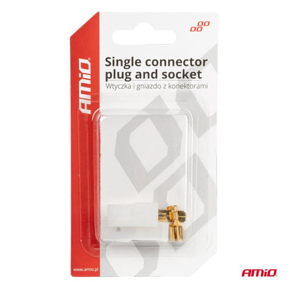 Conector cub priză 1 PIN + conectori AMIO-03511