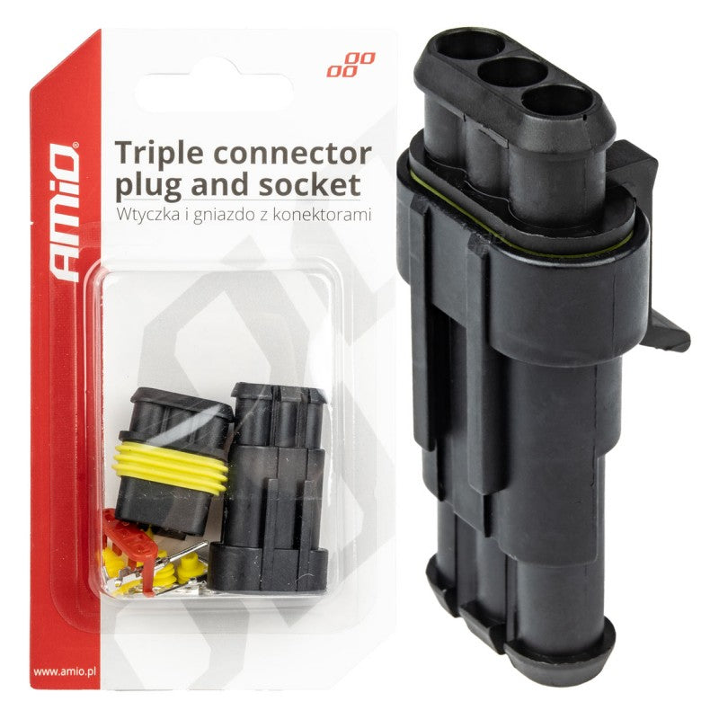 Mufă cub superseal conector ermetic 3 PIN AMIO-03519
