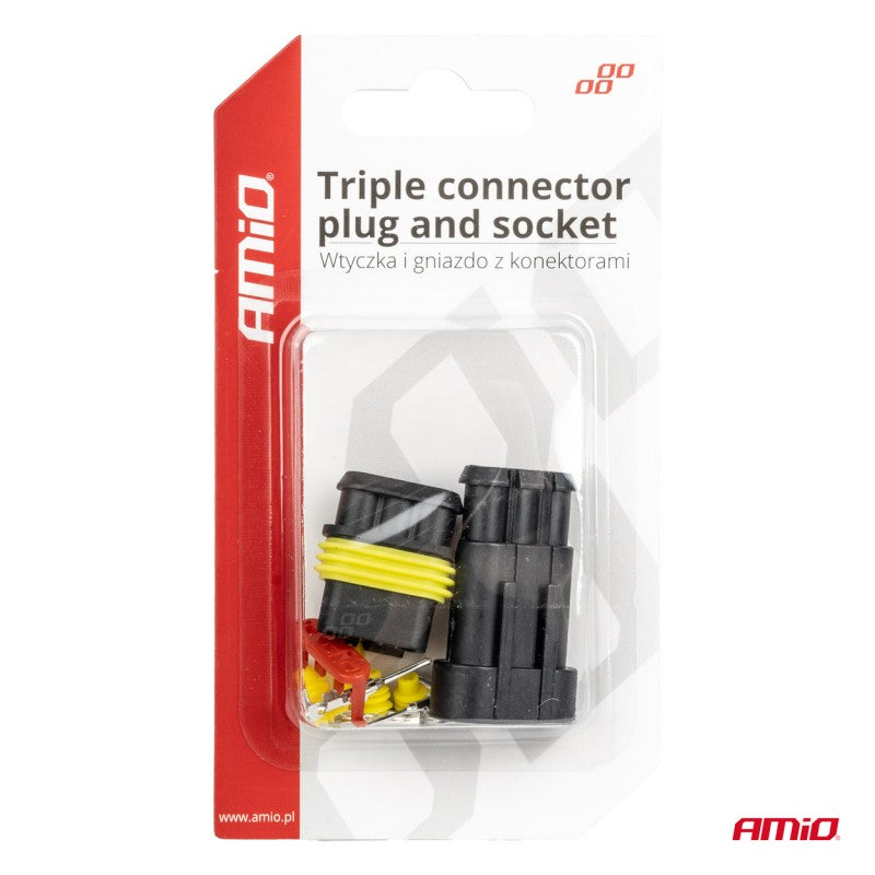 Mufă cub superseal conector ermetic 3 PIN AMIO-03519