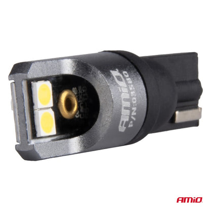 Becuri LED FULL CANBUS PRO T10 W5W 4x3030 SMD alb 12V 24V