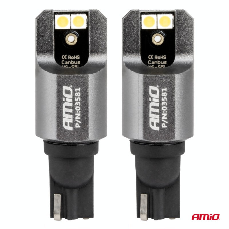 LED CANBUS seria PRO T15 W16W 4x3030 SMD Alb 12/24V FULL CANBUS AMIO-03581