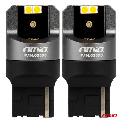 Becuri Canbus  PRO WY21W ,4x3030 SMD portocaliu 12V 24V AMIO-03590