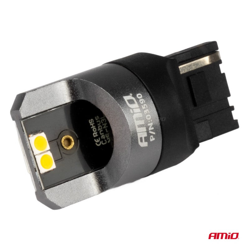 Becuri Canbus  PRO WY21W ,4x3030 SMD portocaliu 12V 24V AMIO-03590