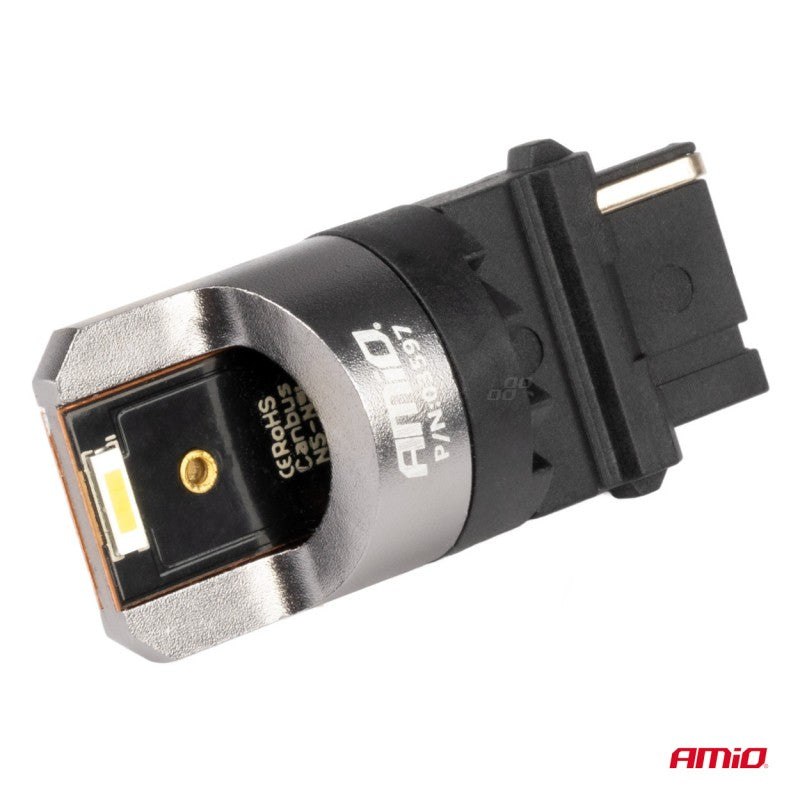 LED CANBUS seria PRO 3156 P27W 2x1860SMD Alb 12/24V FULL CANBUSAMIO-03597
