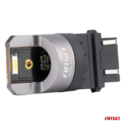 Becuri LED FULL CANBUS PRO P27/7W 2x3157 SMD alb 12V 24V AMIO-03598