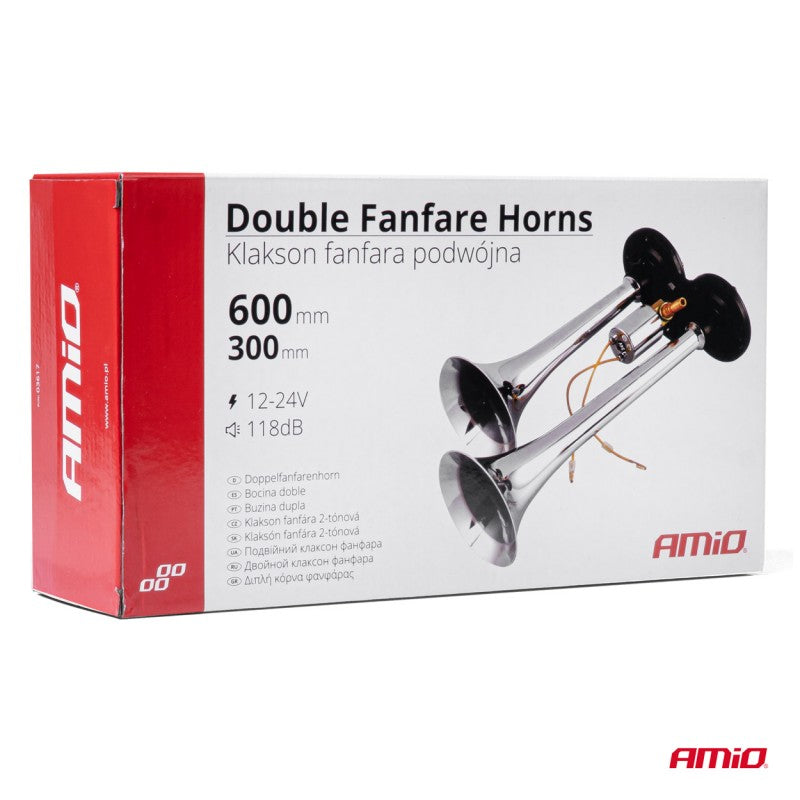 Claxoane  fanfara duble 12-24v AMIO-03617