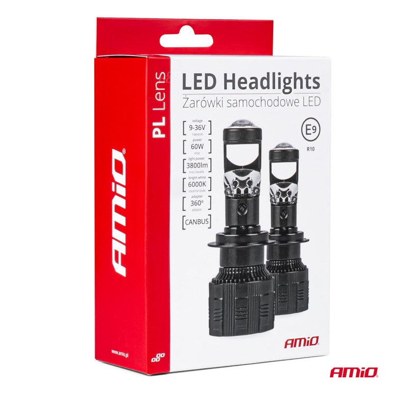 Set becuri H7 cu led cu lupa, CANBUS