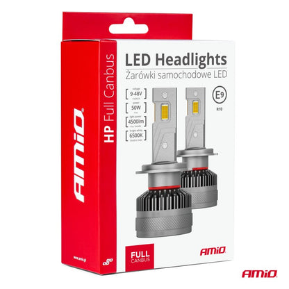 Set becuri LED HP Series H8/H9/H11/H16 Canbus AMiO-03677