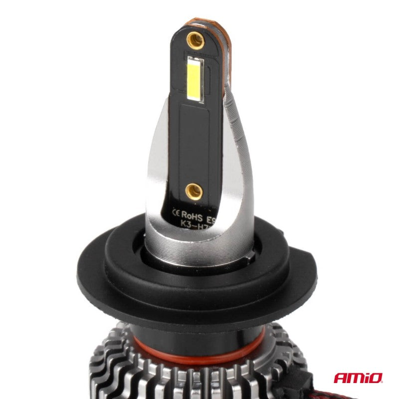 Set Becuri auto , seria K3 H7/H18 12V 6000K Canbus AMIO-03683