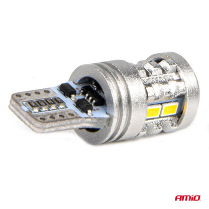 Set Becuri  STANDARD T10 W5W 6x3020 + 1x3030 SMD Alb 12V/24V AMIO-03718