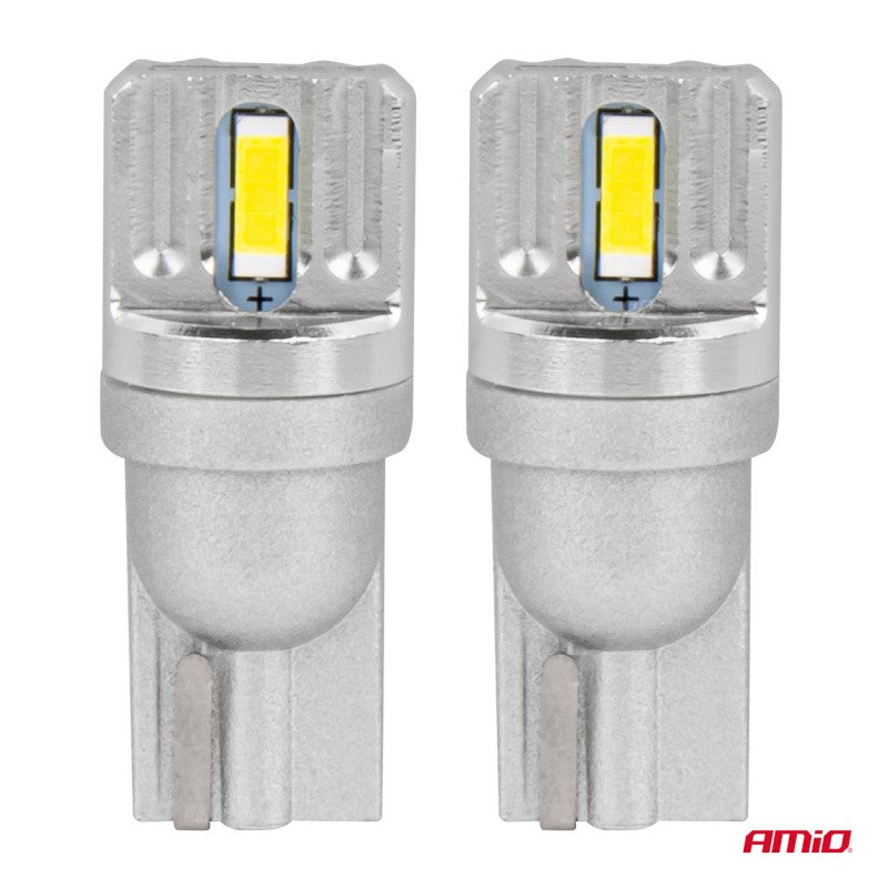 Set Becuri STANDARD T10 W5W 2x1860 SMD Alb 12V/24V AMIO-03719