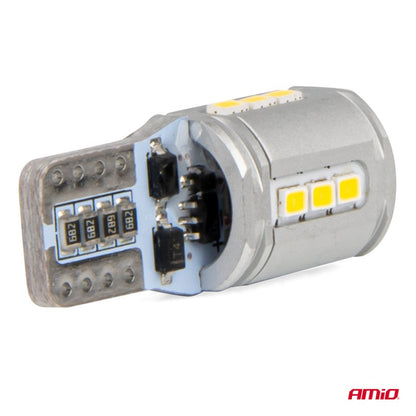 Set Becuri CANBUS T10e W5W 15x2016 SMD Alb 12V/24V AMIO-03723