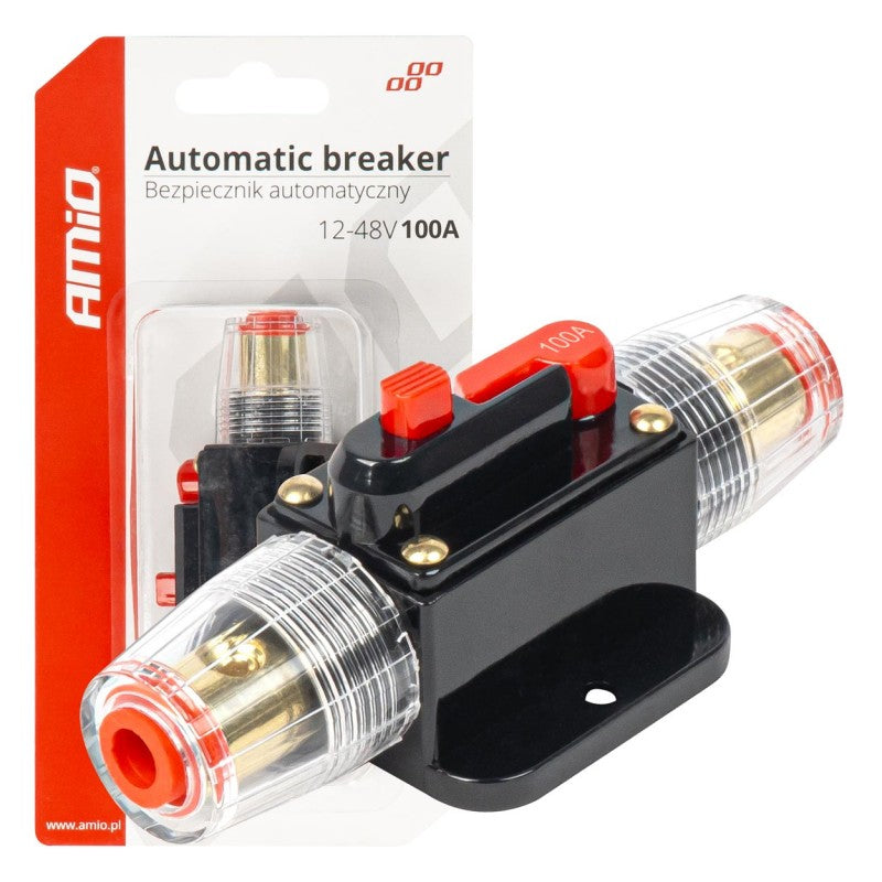 Siguranta automata auto cu intreruptor 12-48V 100A AMIO-03821