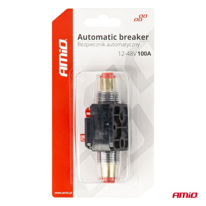 Siguranta automata auto cu intreruptor 12-48V 100A AMIO-03821