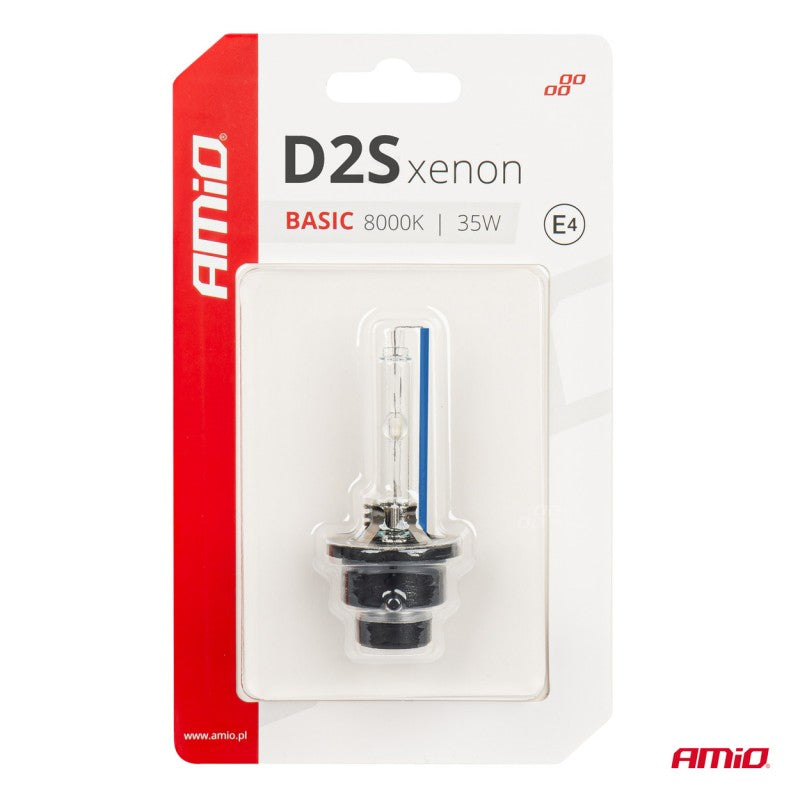 Bec xenon cu filament xenon D2S 8000K BASIC blister AMIO-03862