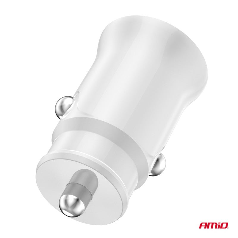 Încărcător auto 2x USB-A 2.1A AMIO-03872