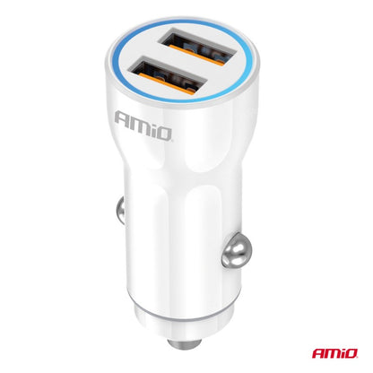 încărcător auto 2x USB-A AMIO-03879