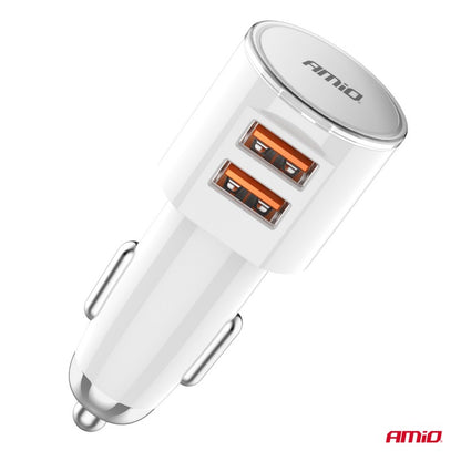 Încărcător auto 2x USB-A 3.4A AMIO-03888