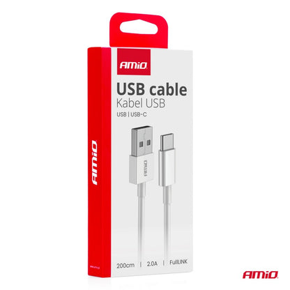 Cablu de încărcare USB-A - USB-C 2A 200 cm FullLINK AMIO-03894