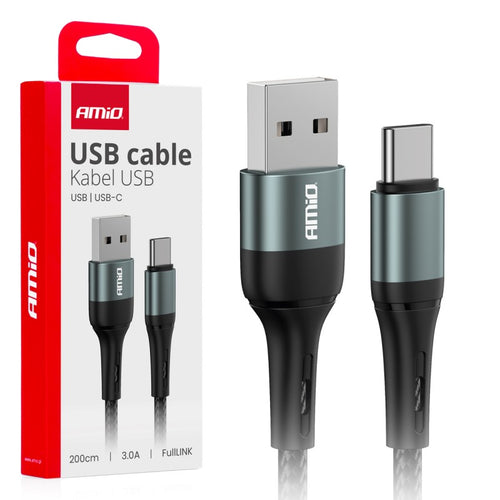 Cablu de încărcare USB-A - USB-C 3A 200cm FullLINK AMIO-03912