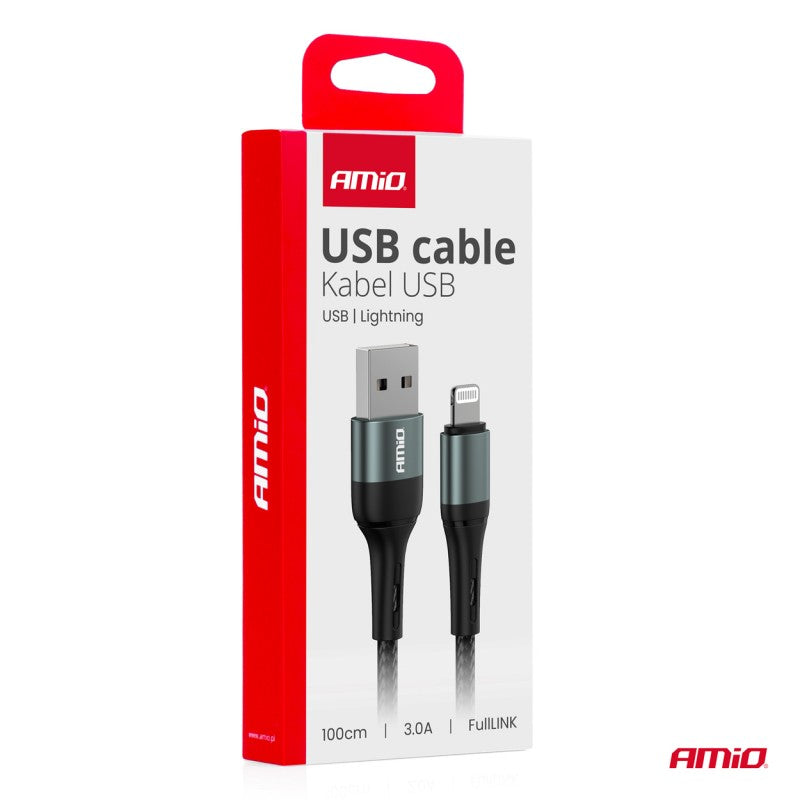 Cablu USB la Lightning 3A 100cm FullLINK AMIO-03913