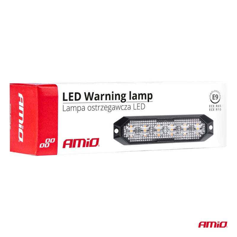 Proiector plat de avertizare 6x3W LED R65 R10 12V 24V AMIO-03930