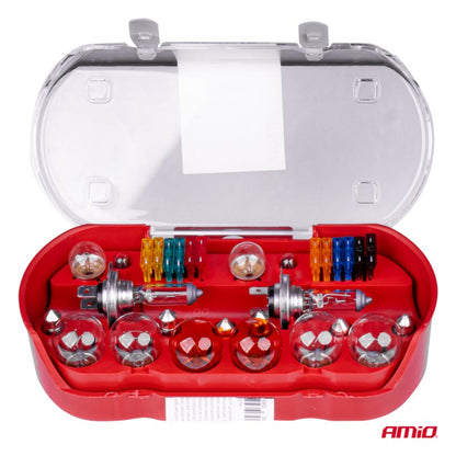 Set becuri de rezervă, siguranțe, 30 buc. H7 + H7 AMIO-03959