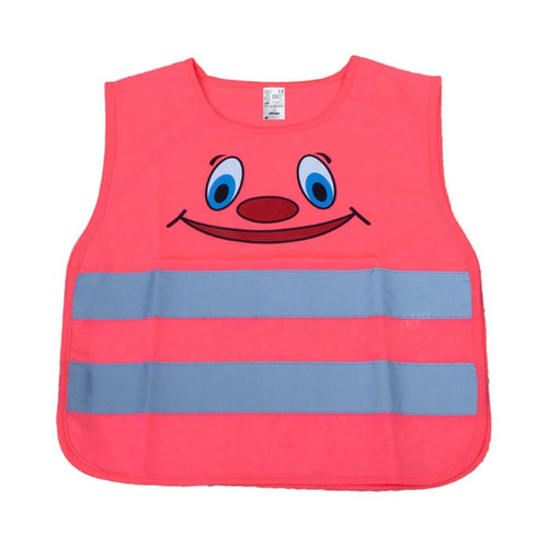 Vesta reflectorizanta  pentru copii roz SMILE AMIO-03988