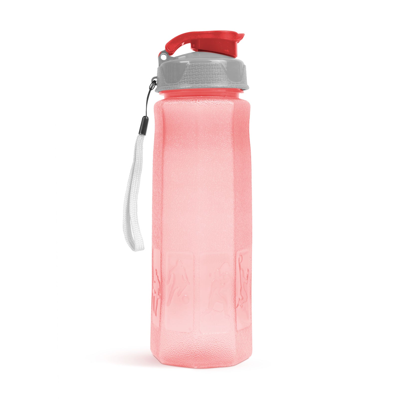 Sticlă sport - plastic, transparent - 800 ml - 3 culori