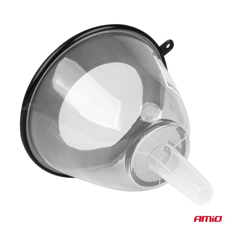 Pâlnie universală din plastic cu capac pentru lichide, apă, 13,5 cm AMIO-04042