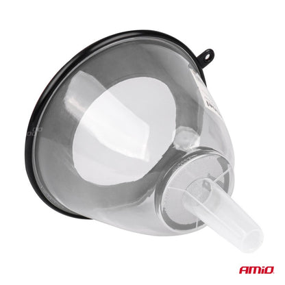 Pâlnie universală din plastic cu capac pentru lichide, apă, 13,5 cm AMIO-04042