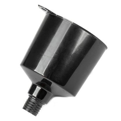 Pâlnie universală din plastic negru pentru combustibil, apă lichidă, ovală, 12 cm, AMIO-04043