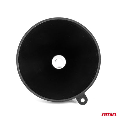Pâlnie universală din plastic negru pentru combustibil, apă lichidă, 10 cm AMIO-04044
