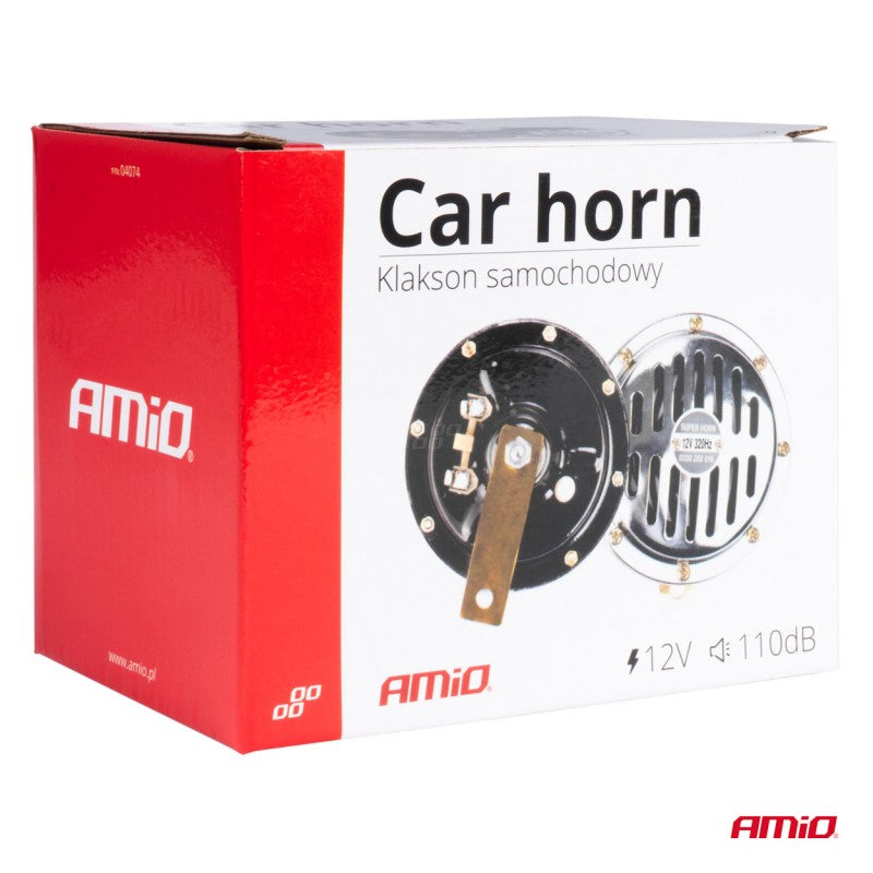 Claxon cromat 125 mm 12V AMIO-04074