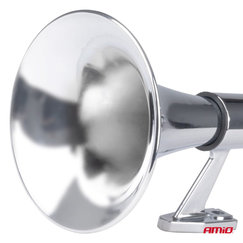 Claxon cromat  640mm 12V 24V AMIO-04076