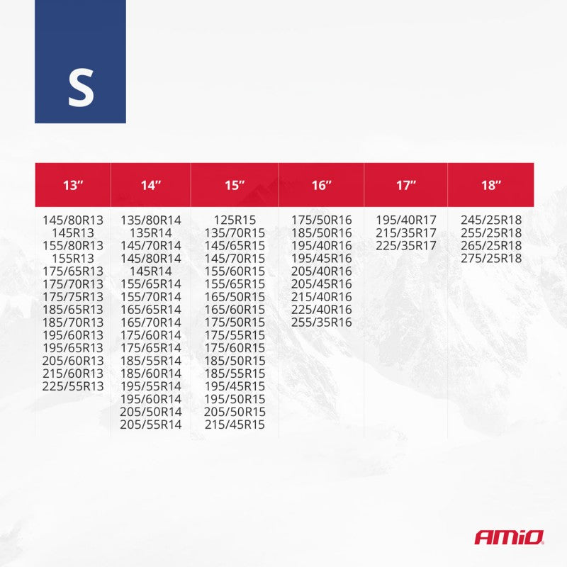 Lanțuri de zăpadă textile S EN16662-1 Önorm V5121 2 buc AMIO-04080