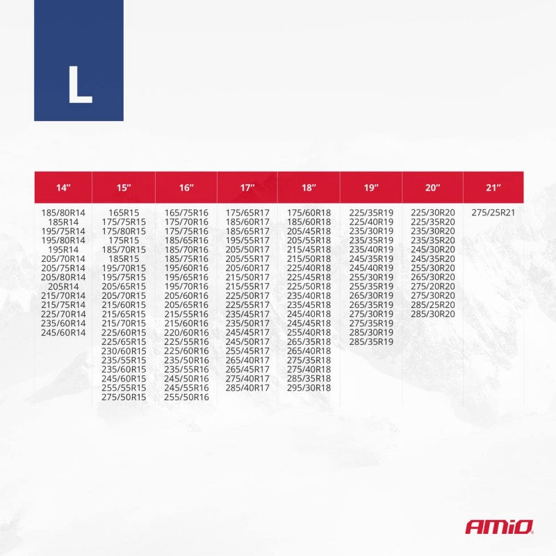 Lanțuri de zăpadă textile L EN16662-1 Önorm V5121 2 buc AMIO-04082