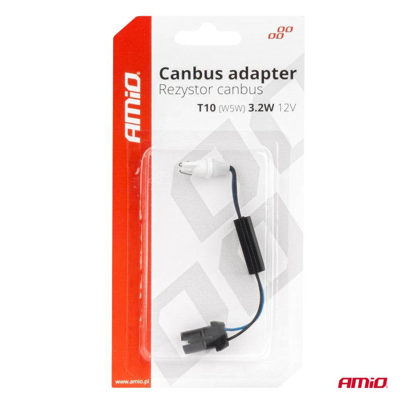 Anulator CANBUS pentru becuri LED 12V 3.2W T10 W5W AMIO-04087