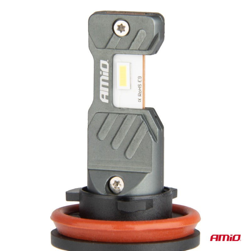 Set becuri cu LED seria hibride H8 H9 H11 H16 6000K Canbus 60W AMIO-04116