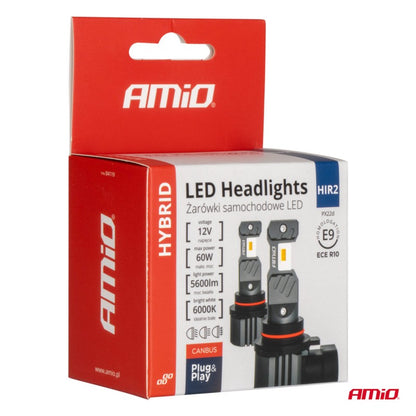 Set becuri auto HIR2 Seria hibridă 6000K Canbus 60W AMIO-04119