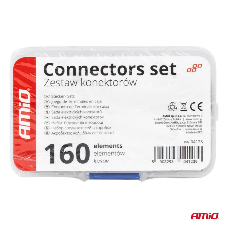 Set de conectori de cablu BN1.25 BN2 BN5.5 160 buc. conectori AMIO-04123