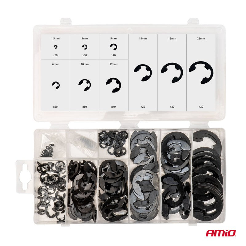 Set inele de fixare extern E-Clip 300 buc AMIO-04124