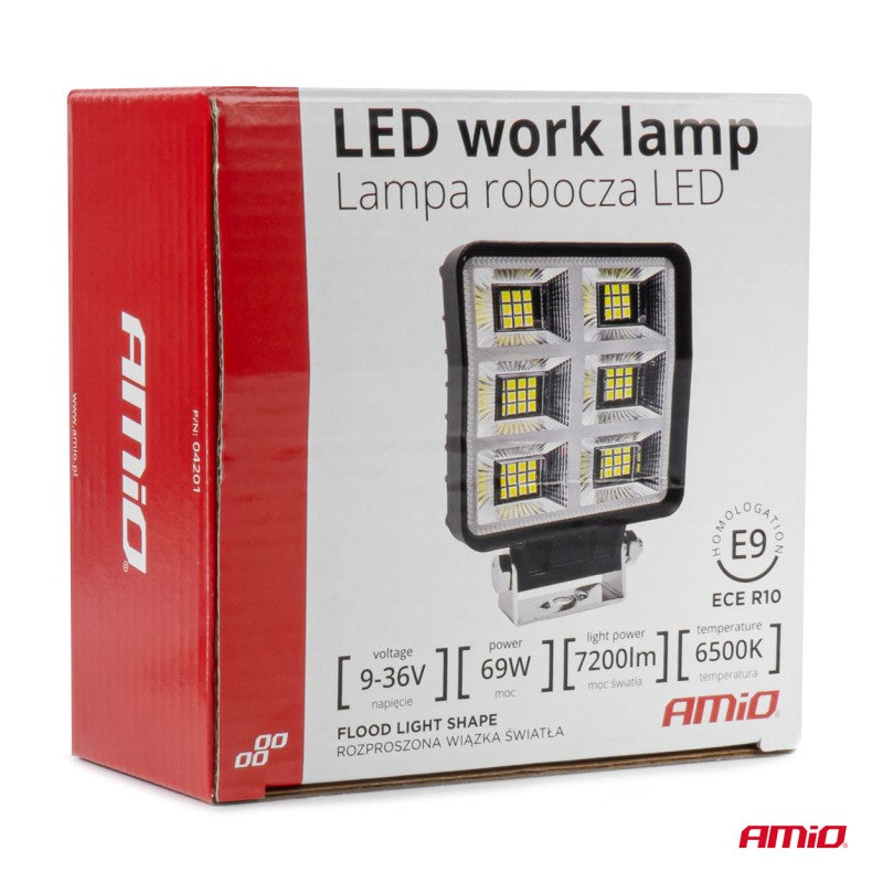 Proiector LED AWL60 69W 6500K 7200lm 12V 24V AMIO-04201