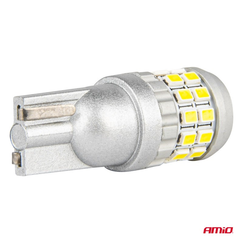 Set 2 Becuri T10 W5W 30SMD 2016 Alb 12V 24V AMIO-04233
