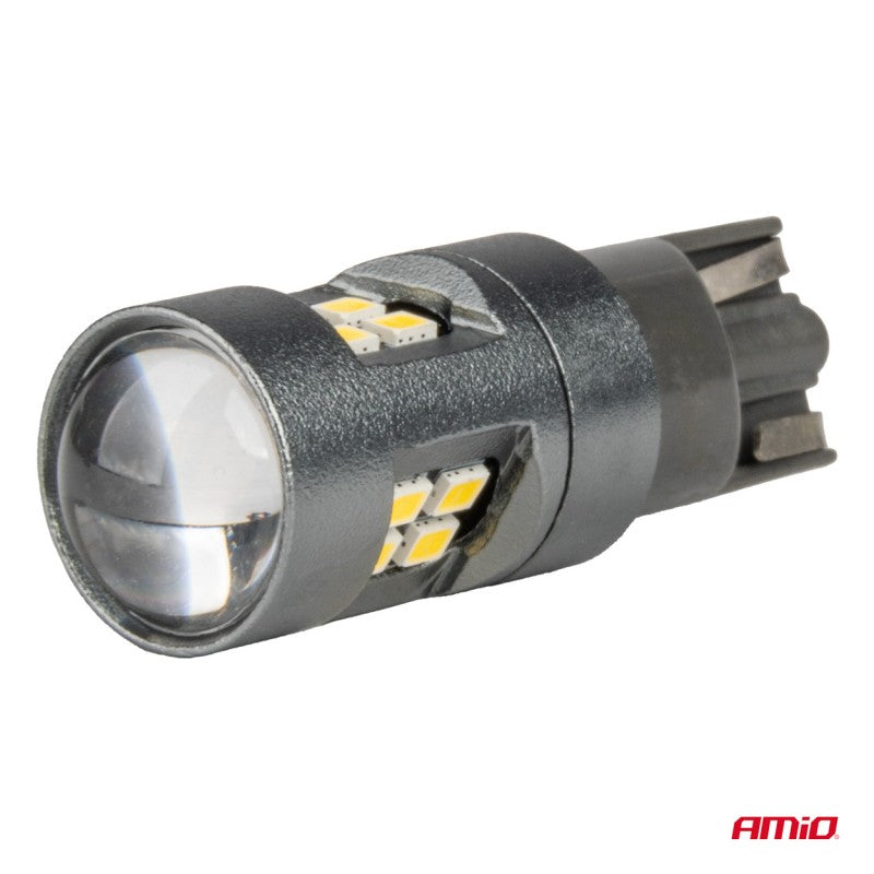 Set 2 becuri LED CANBUS T10 W5W 16SMD 2016 Becuri albe 12V/24V AMIO-04234