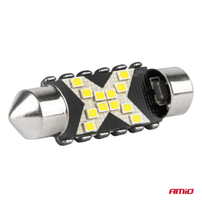Becuri LED CANBUS Festoon C5W 12SMD 2016 36mm Alb 12V 24V
