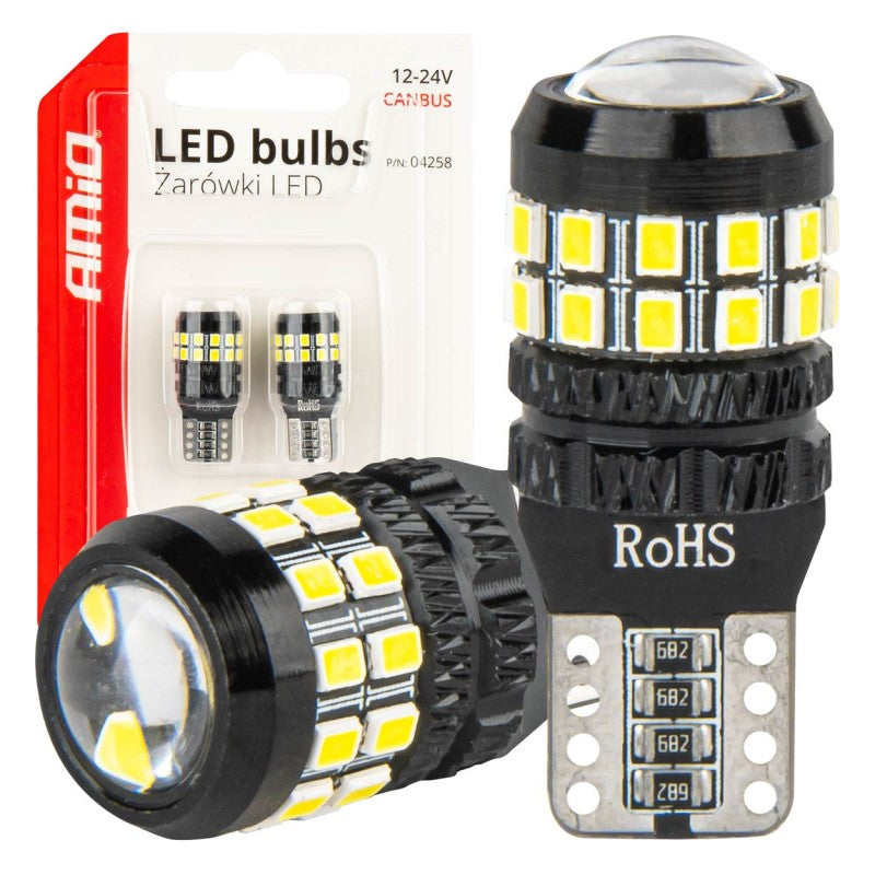 Becuri LED CANBUS T10 W5W 27SMD 2016 Alb 12V 24V