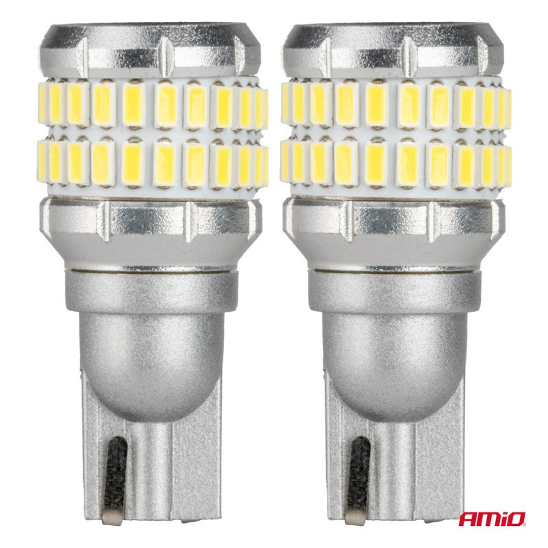 Set 2 Becuri LED CANBUS T15 W16W 48SMD 4SMD 3014 3030 Alb 12V 24V AMIO-04261