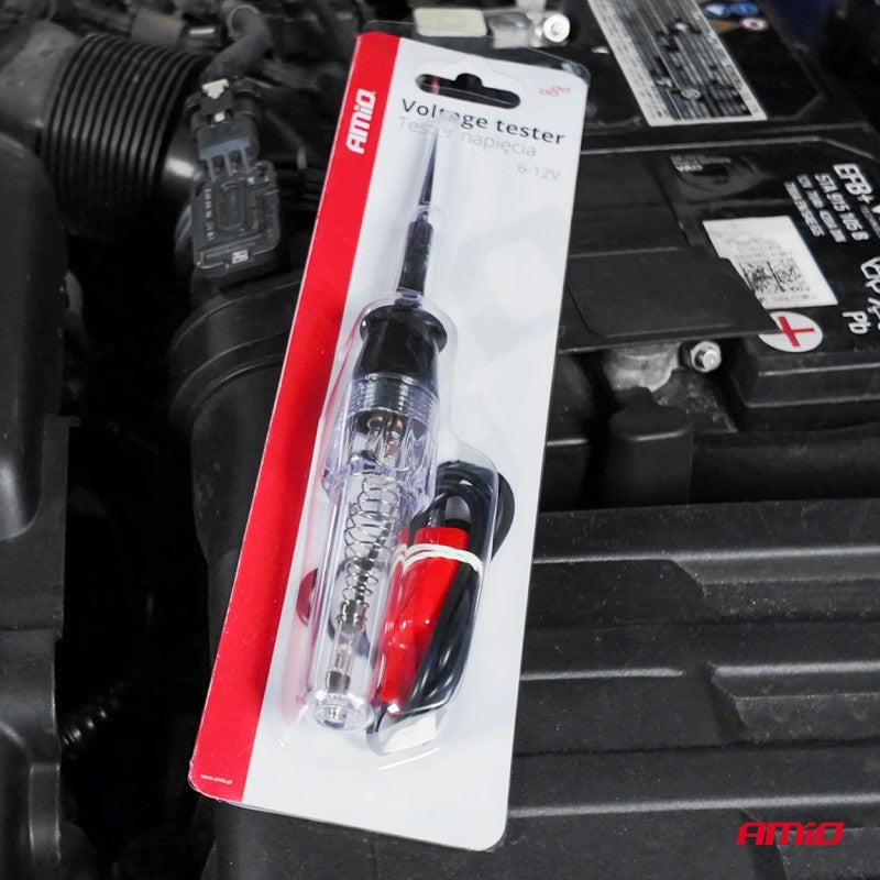 Tester voltaj metal Aligator Clip 6-12V AMIO-04272